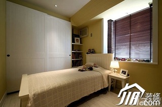 田园风格公寓简洁富裕型80平米卧室床效果图