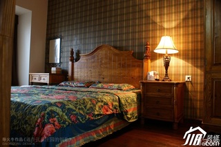 公寓130平米卧室卧室背景墙床图片