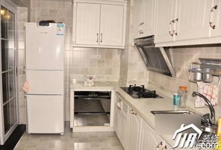 欧式风格公寓简洁白色10-15万80平米厨房橱柜订做