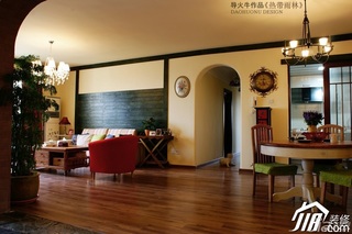 导火牛美式乡村风格复式140平米以上客厅客厅过道沙发图片