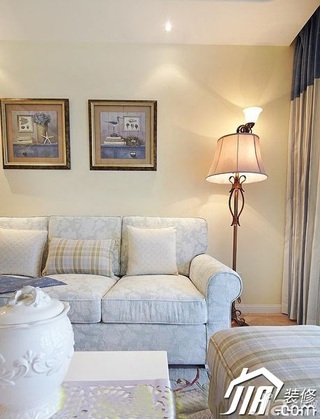 田园风格公寓温馨经济型客厅沙发背景墙沙发图片