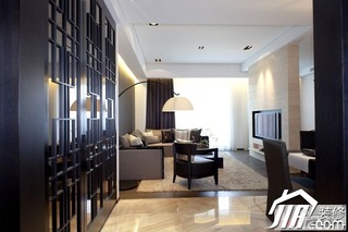 中式风格公寓大气富裕型客厅电视背景墙沙发效果图