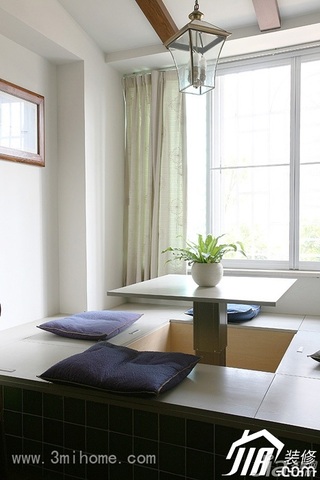 中式风格公寓富裕型地台窗帘效果图