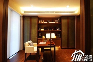 简约风格公寓简洁富裕型110平米书房书架图片
