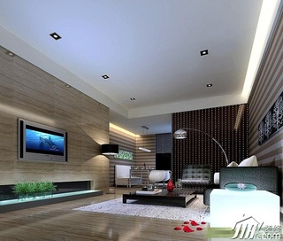 混搭风格公寓简洁富裕型80平米客厅电视背景墙沙发效果图