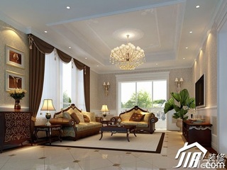 东南亚风格别墅奢华豪华型客厅电视背景墙沙发效果图