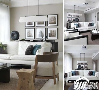 混搭风格小户型简洁5-10万50平米客厅沙发背景墙沙发效果图