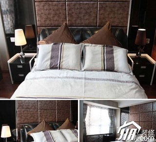 混搭风格小户型简洁5-10万50平米卧室床图片