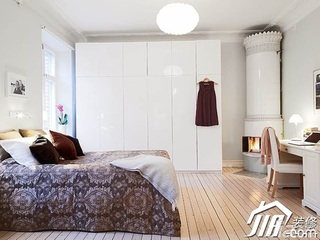欧式风格公寓舒适富裕型100平米卧室床图片
