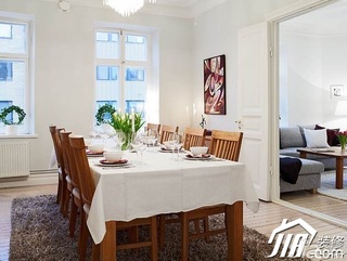 欧式风格公寓富裕型100平米餐厅餐桌图片
