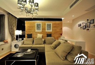 混搭风格小户型简洁经济型客厅沙发背景墙沙发效果图