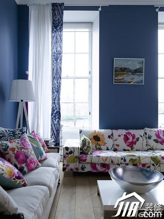 混搭风格公寓可爱富裕型客厅沙发背景墙沙发效果图