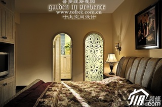 十上美式乡村风格公寓富裕型130平米卧室床图片