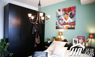 混搭风格公寓经济型90平米卧室卧室背景墙床婚房设计图纸