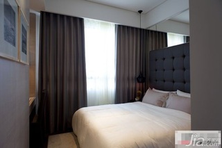 简约风格公寓简洁富裕型80平米卧室卧室背景墙床图片