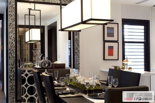 简约风格公寓简洁富裕型80平米餐厅餐厅背景墙灯具图片