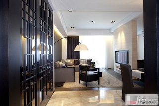 简约风格公寓简洁富裕型80平米客厅电视背景墙沙发图片