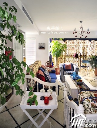 鬼手帕混搭风格复式浪漫富裕型客厅沙发效果图
