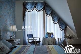 鬼手帕混搭风格复式舒适富裕型卧室床图片