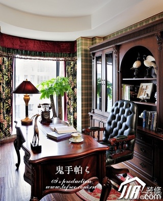 鬼手帕新古典风格公寓豪华型书房书架图片