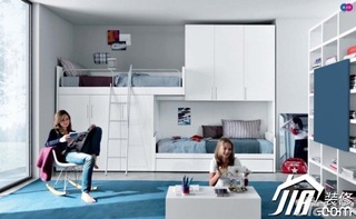 欧式风格公寓富裕型70平米儿童房床图片