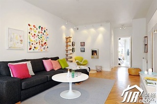 欧式风格公寓富裕型70平米客厅沙发效果图