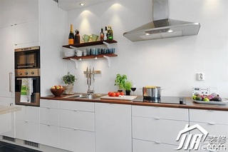 欧式风格公寓实用白色富裕型70平米厨房橱柜图片