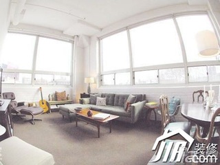 混搭风格小户型经济型70平米客厅沙发效果图