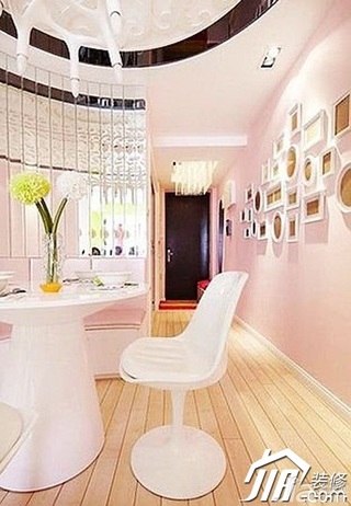 简约风格小户型梦幻粉色5-10万餐厅餐厅背景墙餐桌效果图