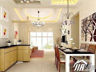 简约风格公寓简洁经济型110平米餐厅餐桌图片