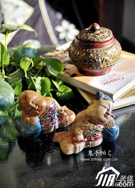 鬼手帕,5-10万装修,富裕型装修,二居室装修,中式风格,50平米装修