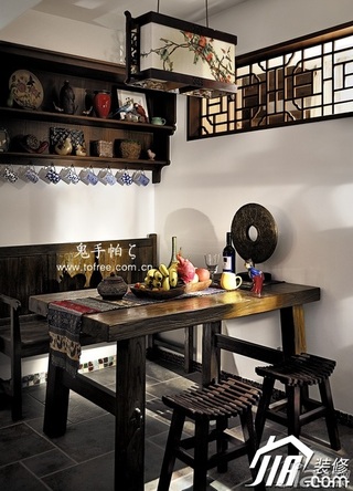 鬼手帕中式风格二居室艺术5-10万50平米餐厅餐桌效果图