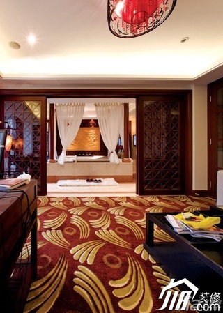 中式风格公寓富裕型90平米灯具效果图