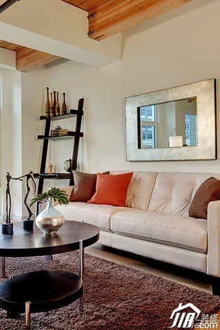 田园风格公寓简洁富裕型70平米客厅沙发背景墙沙发图片