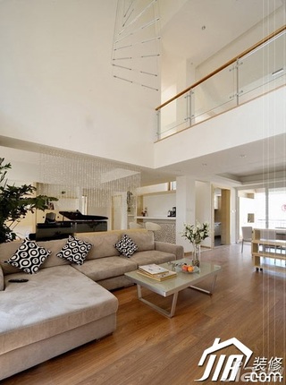 简约风格复式富裕型110平米客厅沙发效果图