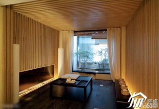 中式风格公寓富裕型90平米茶室设计
