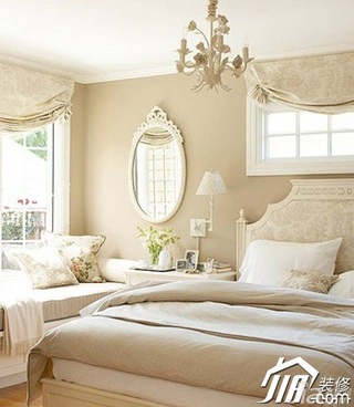 简约风格公寓舒适米色经济型70平米卧室床图片
