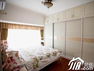 田园风格小户型5-10万90平米卧室床效果图