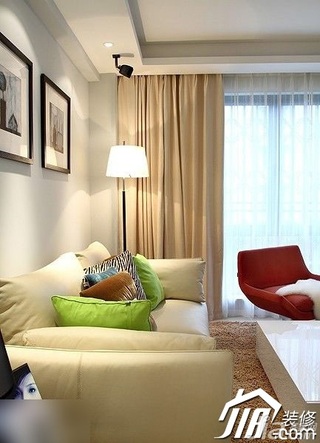 简约风格公寓简洁豪华型110平米客厅沙发背景墙沙发效果图
