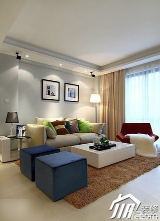 简约风格公寓简洁豪华型110平米客厅沙发背景墙沙发效果图