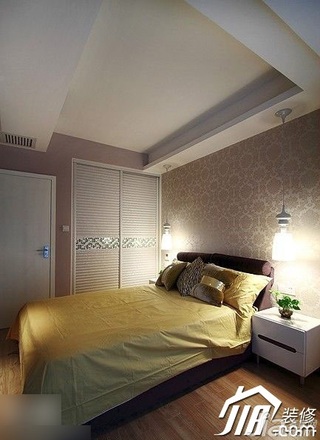简约风格公寓豪华型110平米卧室床效果图