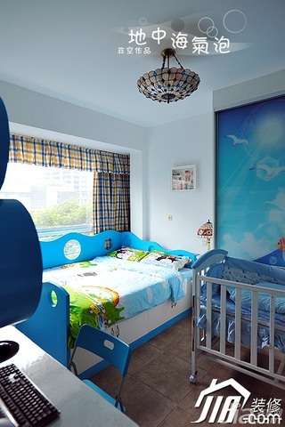 非空地中海风格儿童房床图片