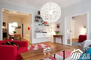 北欧风格公寓经济型70平米客厅沙发图片