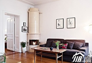 美式乡村风格一居室10-15万80平米客厅沙发图片