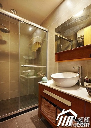 简约风格二居室富裕型80平米淋浴房定制