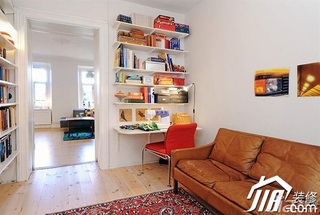 简约风格公寓简洁经济型70平米书房书桌效果图