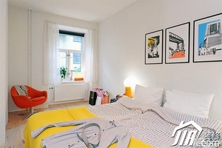简约风格公寓经济型70平米卧室床图片