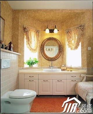 欧式风格别墅白色豪华型浴室柜图片