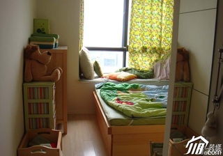 简约风格公寓40平米儿童房飘窗床图片