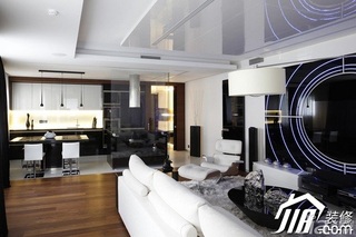简约风格公寓富裕型100平米客厅电视背景墙沙发图片